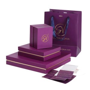 Customized Luxury Jewelry Paper Packaging Boxes Set for Skincare Wedding Gifts, Accompanied by Bags