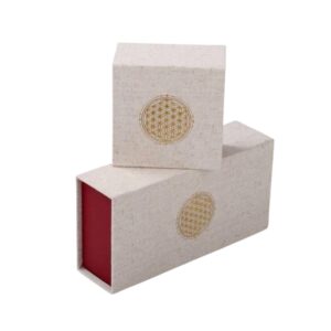 Manufacturer of Natural Linen Jewelry Gift Box: Book-Shaped Magnetic Gift Box with Custom Logo