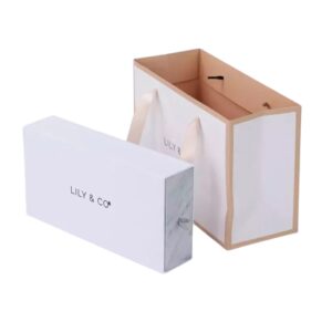 Custom Luxury Marble Ring Boxes: Jewelry Packaging and Paper Gift Bag with Logo