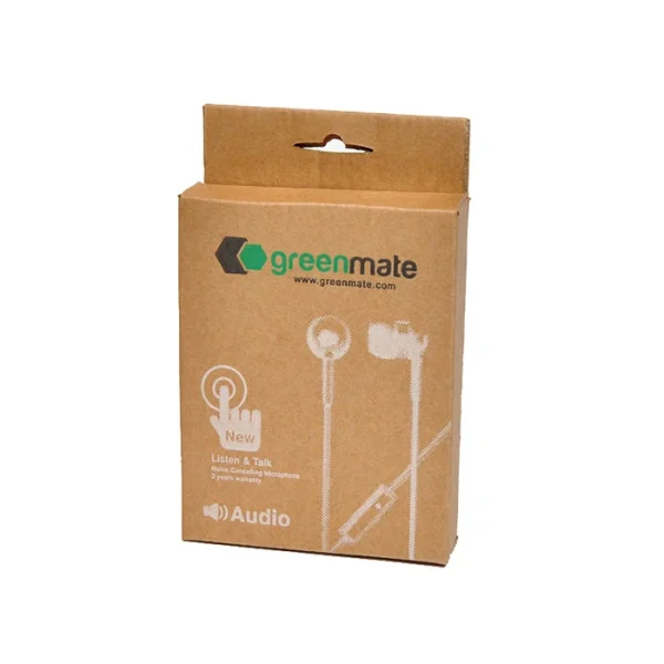 Craft Paper Packaging Box for Retail Earphone/Headphone Accessories, Handheld with Hanging Feature