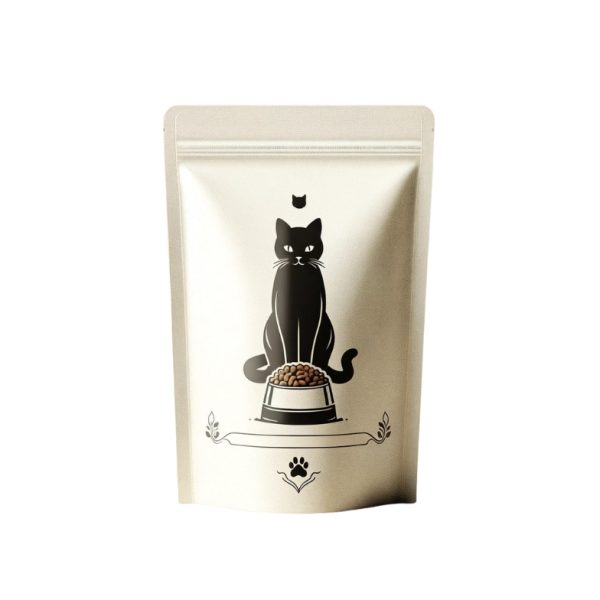 Minimalistic, Recyclable Cat Food Packaging with Zipper for the Modern Pet