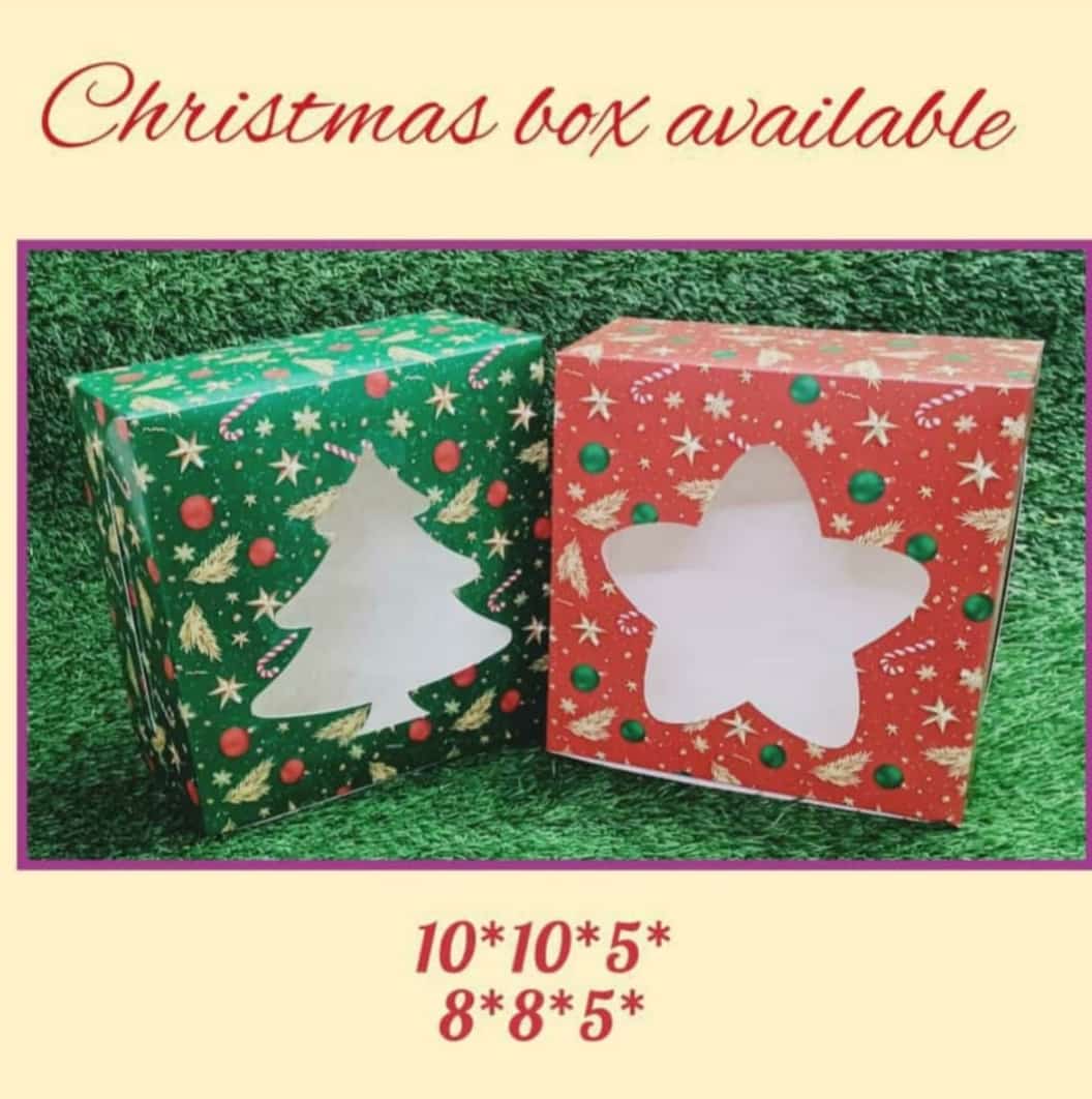 Festive Gift Box Packaging for Christmas Cake