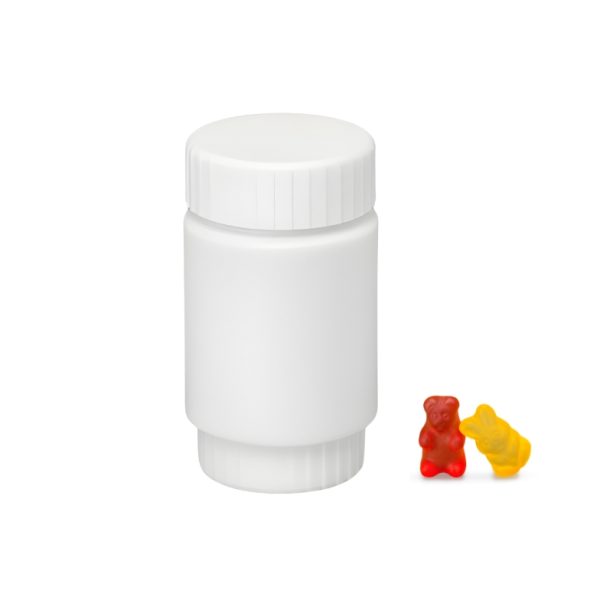 60 cc/ 2 oz Plastic Containers with Lids for HDPE Tablets