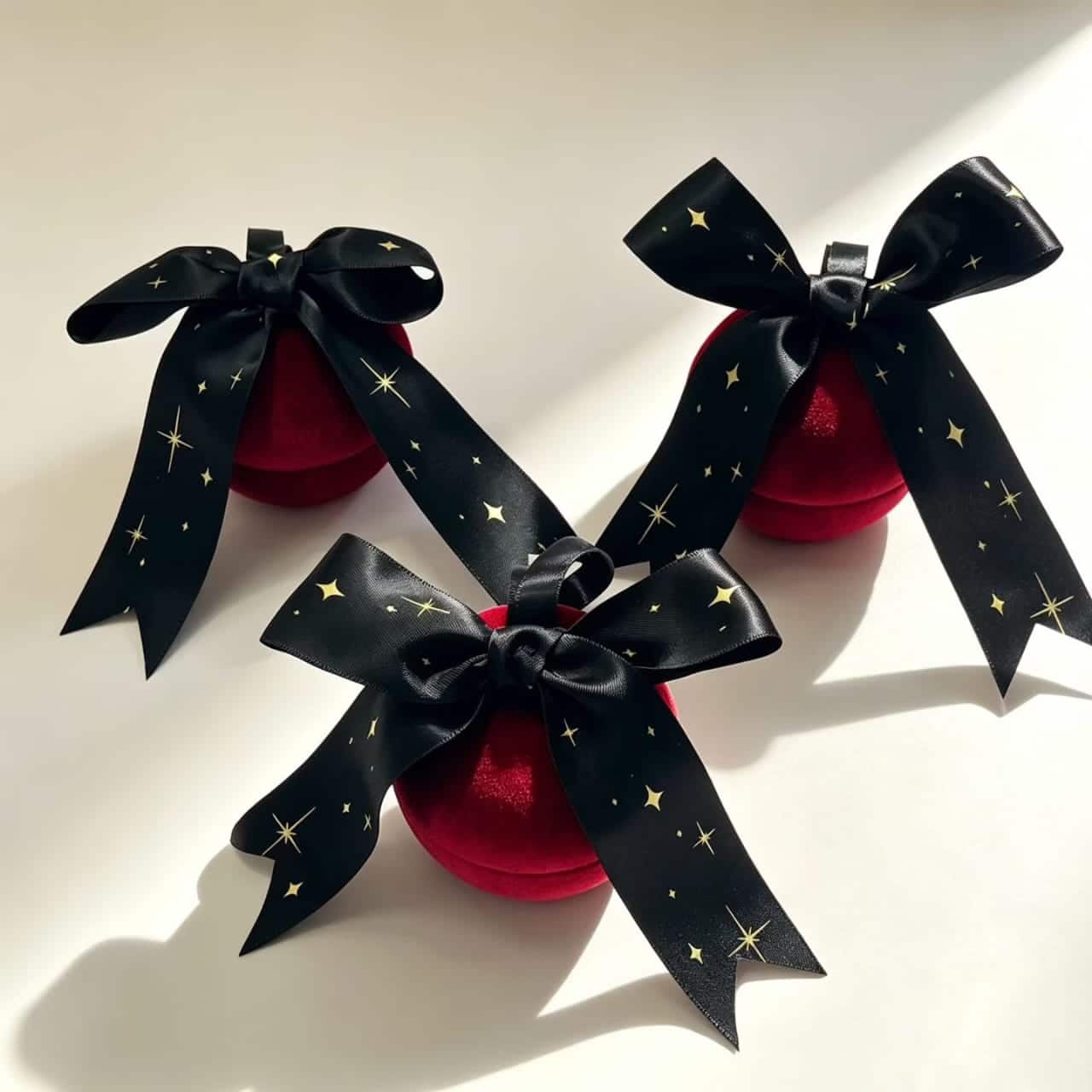 Round Red Velvet Jewelry Boxes - Image 2