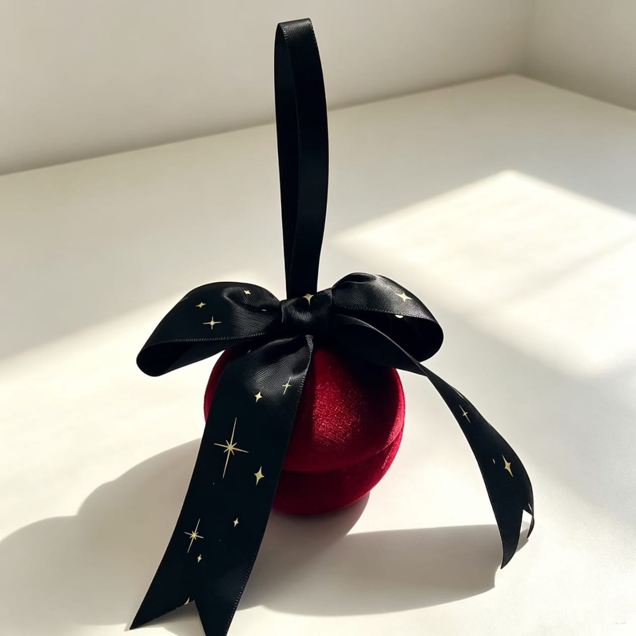 Round Red Velvet Jewelry Boxes - Image 3