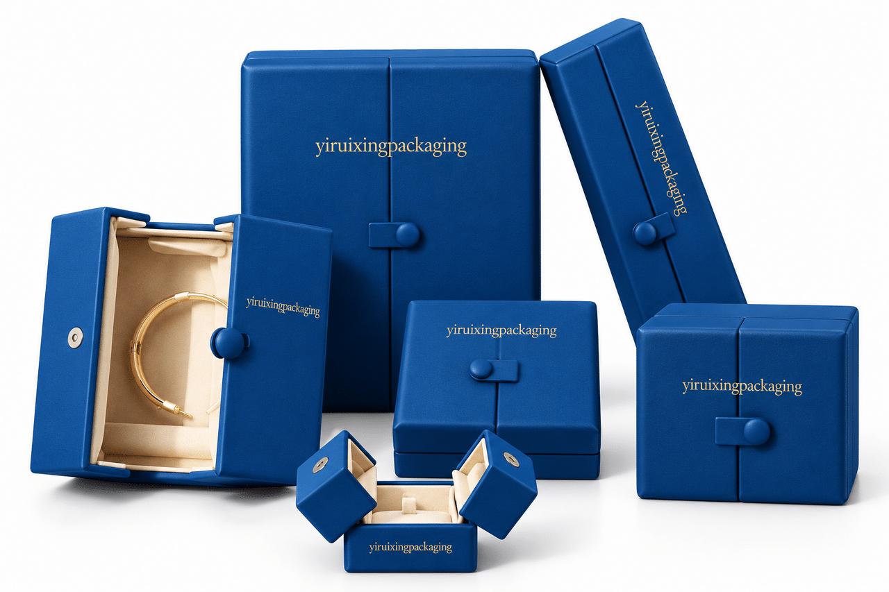 Royal Blue Double-Door Custom Luxury Jewelry Holders