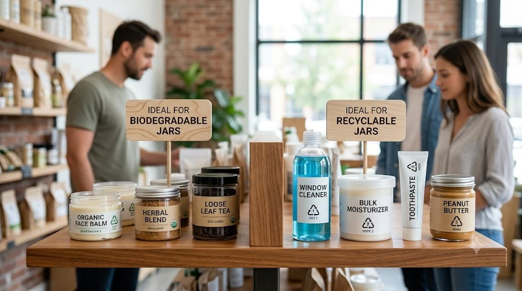 Which Products Suit Biodegradable Jars and Which Suit Recyclable Jars?